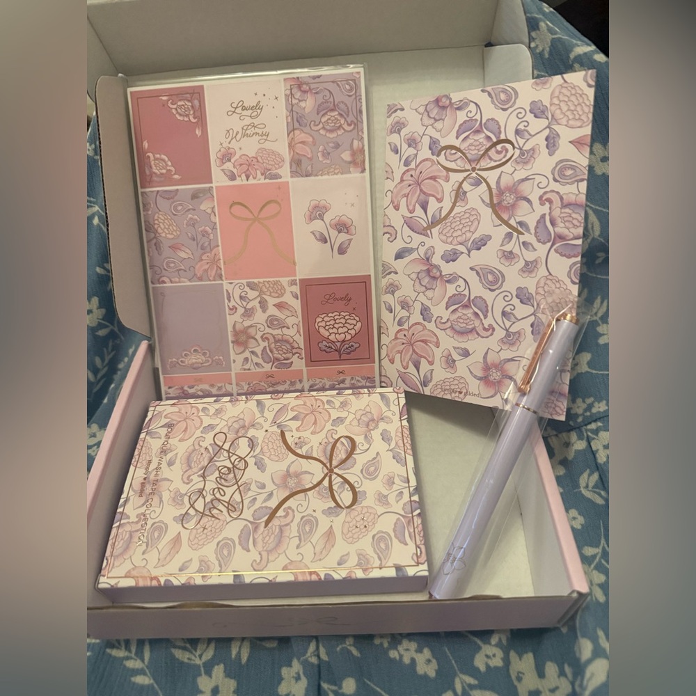 Simply Gilded Lovely Floral December 2022 Subscription Stationery Sticker Set